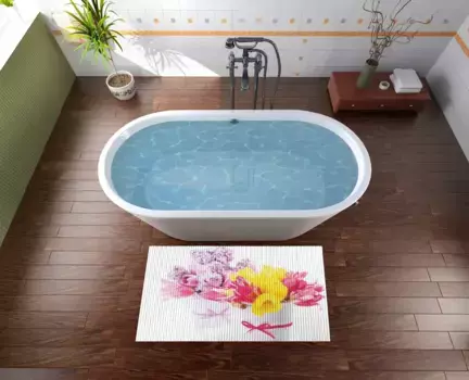 Коврик для ванной Wallario, белый