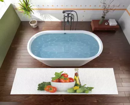 Коврик для ванной Wallario, белый