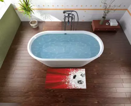 Коврик для ванной Wallario, белый