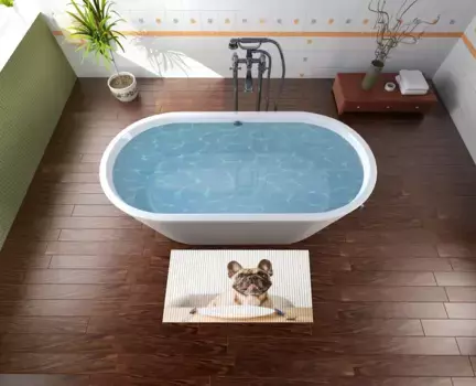 Коврик для ванной Wallario, белый