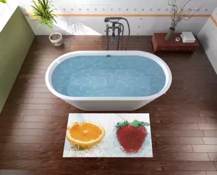 Коврик для ванной Wallario, белый