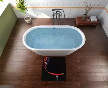 Коврик для ванной Wallario, черный