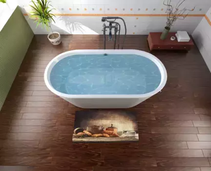 Коврик для ванной Wallario, черный