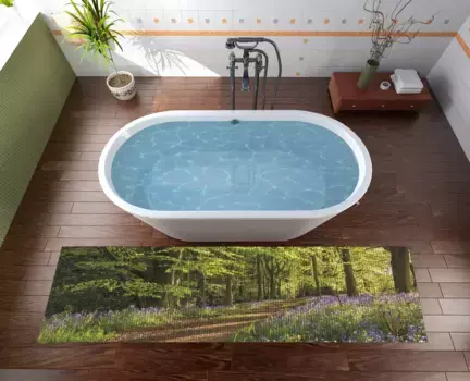 Коврик для ванной Wallario, черный