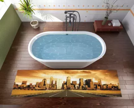 Коврик для ванной Wallario, черный