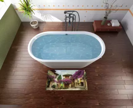 Коврик для ванной Wallario, черный