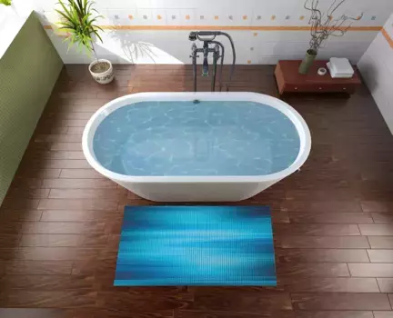 Коврик для ванной Wallario, черный