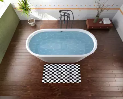 Коврик для ванной Wallario, черный