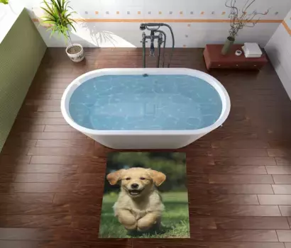 Коврик для ванной Wallario, черный