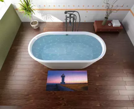 Коврик для ванной Wallario, черный