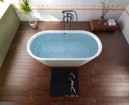 Коврик для ванной Wallario, черный