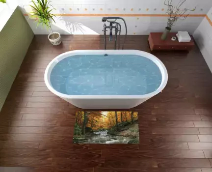 Коврик для ванной Wallario, черный