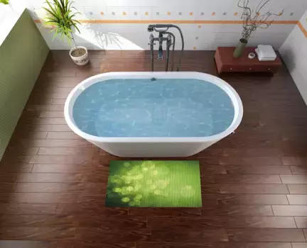 Коврик для ванной Wallario, черный