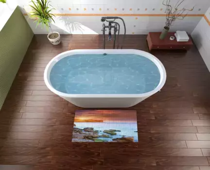 Коврик для ванной Wallario, черный