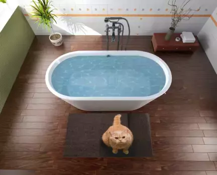 Коврик для ванной Wallario, черный