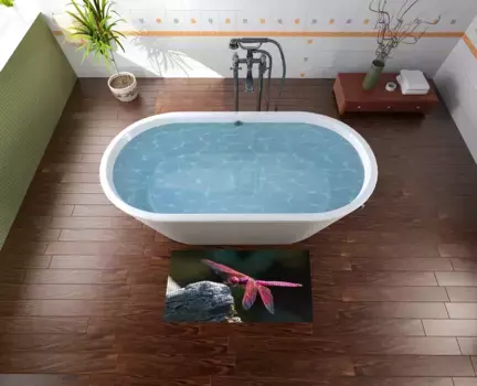 Коврик для ванной Wallario, черный