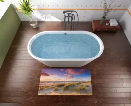 Коврик для ванной Wallario, коричневый