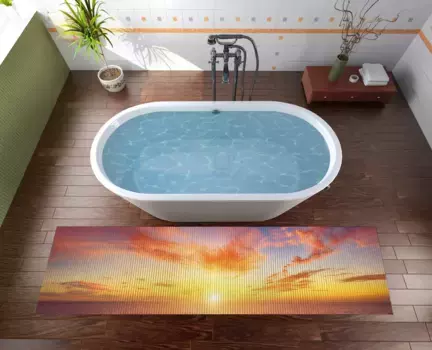 Коврик для ванной Wallario, коричневый