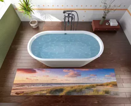 Коврик для ванной Wallario, коричневый