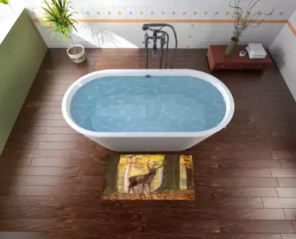 Коврик для ванной Wallario, коричневый