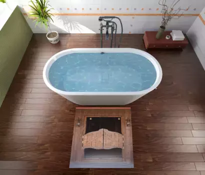 Коврик для ванной Wallario, коричневый