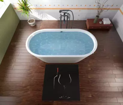 Коврик для ванной Wallario, красный