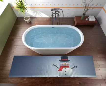 Коврик для ванной Wallario, синий