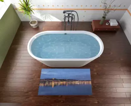 Коврик для ванной Wallario, синий