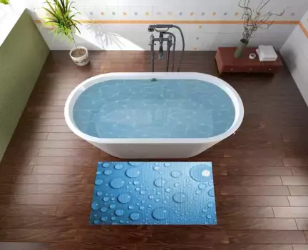 Коврик для ванной Wallario, синий