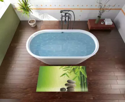 Коврик для ванной Wallario, зеленый