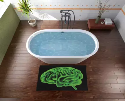 Коврик для ванной Wallario, зеленый