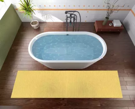Коврик для ванной Wallario, желтый