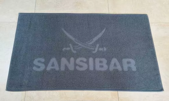 Коврик для ванной/ванной Sansibar "ГАЛКА", 100% хлопок, очень мягкий ворс, не требует ухода, впитывает влагу, 60х100 см, антрацит, серый