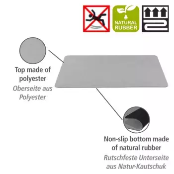 Коврик для ванной Wenko, серый