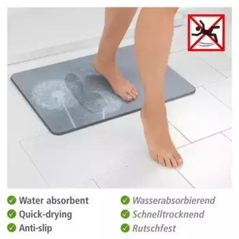 Коврик для ванной Wenko, серый