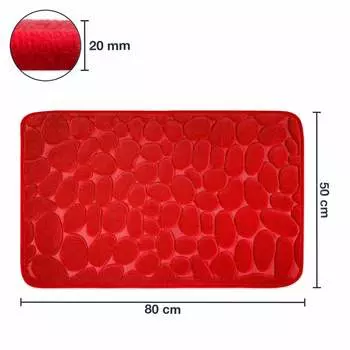 Коврик для ванной WohnDirect weiche Memoryschaum Badematte, красный