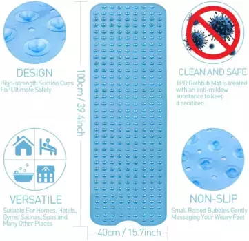 Коврик для ванной YZL, синий