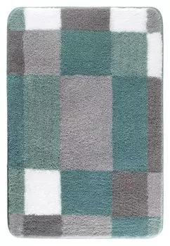 Коврик для ванной - зеленый эвкалипт - серый - белый - полиакрил - 60 х 90 см Kleine Wolke