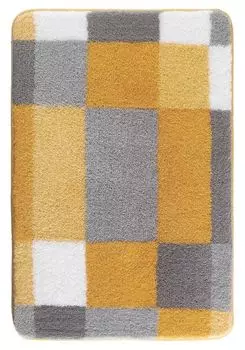 Коврик для ванной - желтый - серый - белый - полиакрил - 70 x 120 см Kleine Wolke