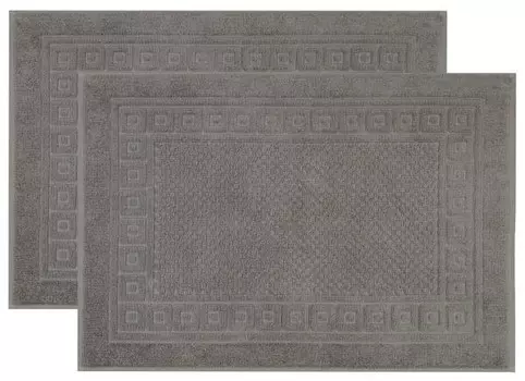 Коврик для ванной Zollner 00000345 2 шт, 50x1x70 см, антрацитовый