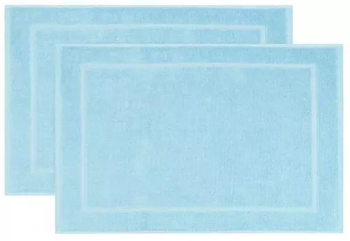 Коврик для ванной Zollner 00000360 2 шт, 50x1x70 см, светло-голубой