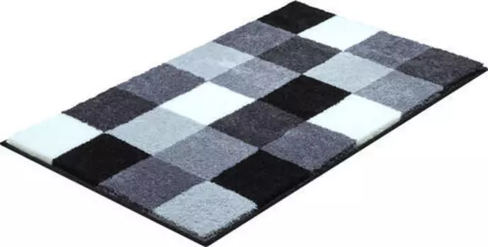 Коврик для ванны 60x100 см, белый/серый/черный