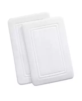 Коврик для ванны с антимикробной пеной с эффектом памяти, набор из 2 шт Truly Calm, белый