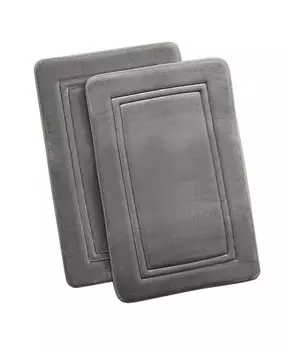 Коврик для ванны с антимикробной пеной с эффектом памяти, набор из 2 шт Truly Calm, серый