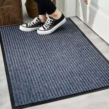 Коврик дверной нескользящий Bevtee, серый