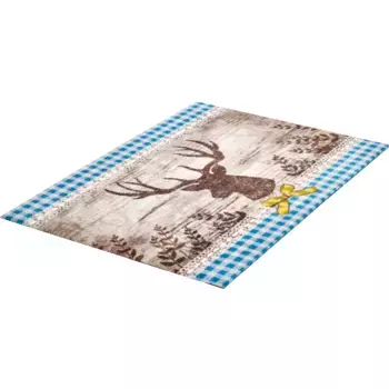 Коврик Grund «Hubertus», прямоугольный, высота 8 мм, грязеулавливающий коврик, подходит для использования внутри и снаружи помещений, моющийся, коричневый/синий