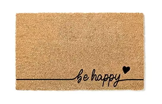 Коврик из койры Be Happy Heart Generic, бежевый