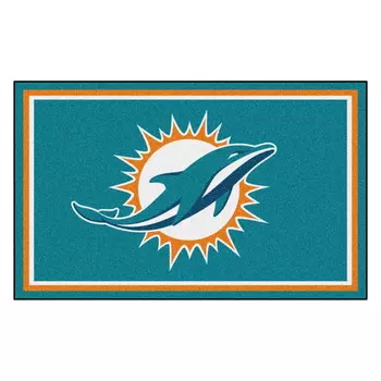 Коврик Miami Dolphins 4x6 футов, разноцветный