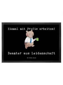 Коврик Mr & Mrs Panda Beamter Leidenschaft, черный