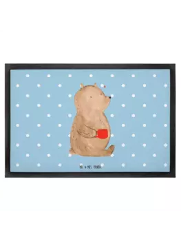 Коврик Mr & Mrs Panda Br Kaffee ohne Spruch, цвет blau pastell